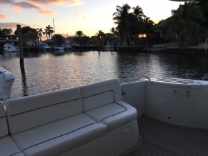 JAWS II in North Palm Beach. Princess Yachts Viking Yachts cockpit.