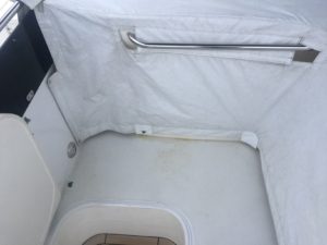 Viking Sport Cruiser repairs to main flybridge cover. 