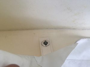 Viking Yachts repairs to main flybridge cover. 