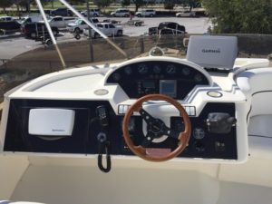 Viking Yachts flybridge dashboard